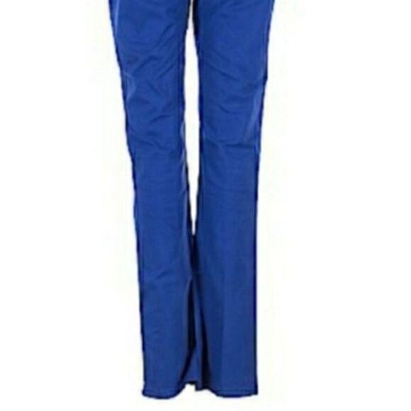 NYDJ Jeans Samantha Slim Fit Colored Blue Mid Rise Straight Leg Lift Tuck Sz 2P - Picture 10 of 12